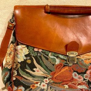 Vintage 90s floral briefcase, perfect laptop purse